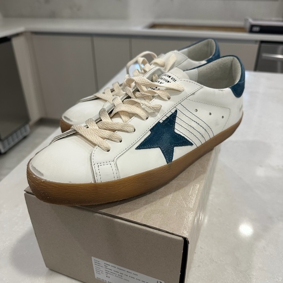 Golden Goose White and Blue Men's Shoes - Picture 5 of 8
